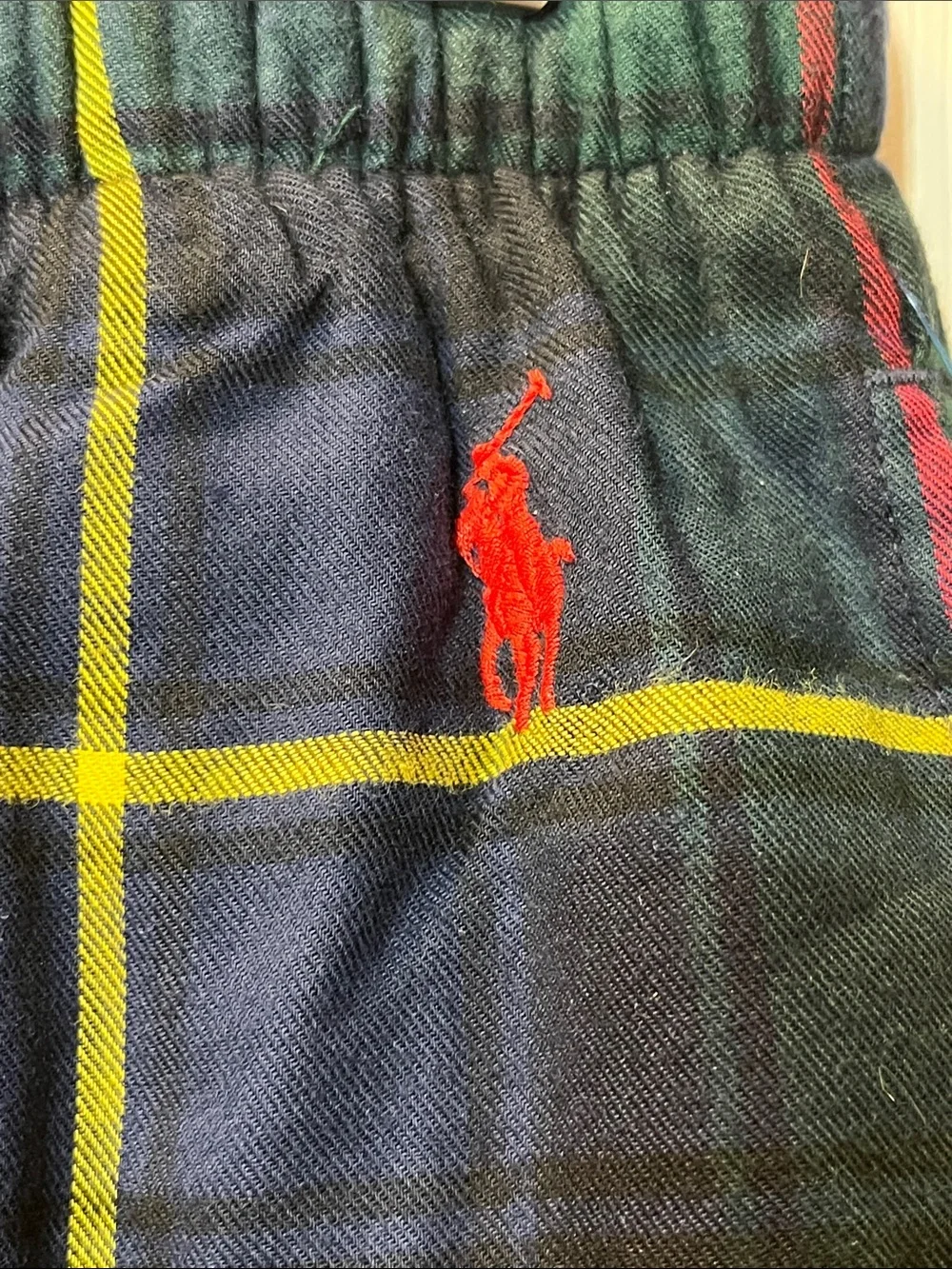 NWT - Polo Ralph Lauren 100% Cotton Green Plaid Pajama Bottoms Men’s Medium